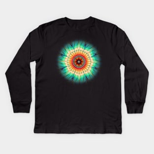 FRACTAL FLOWER Kids Long Sleeve T-Shirt